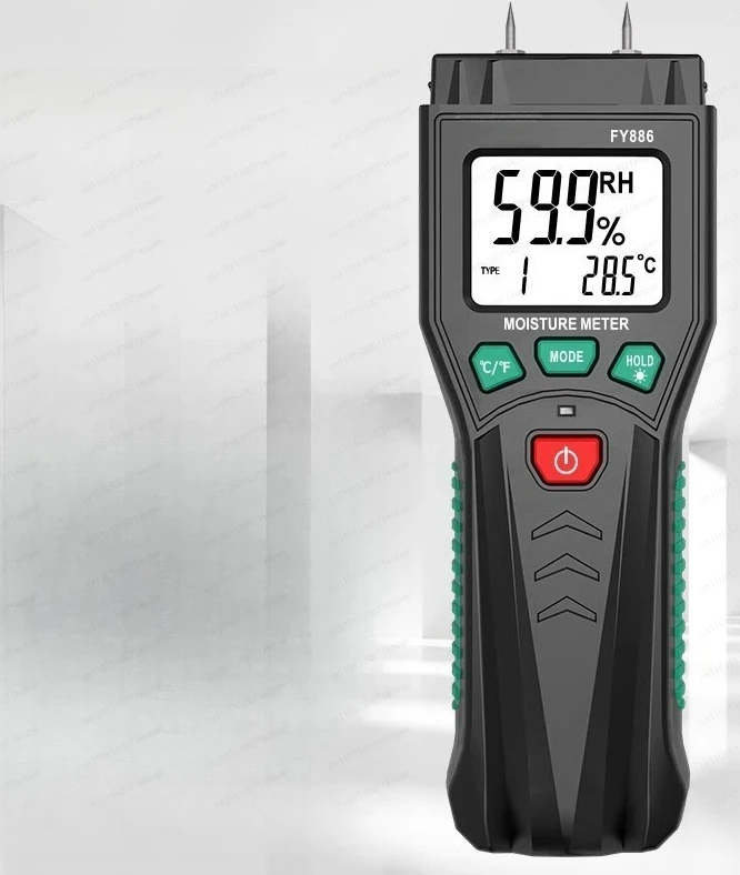 

High Precision Wood Moisture Tester Moisture Measurement Instrument Wall Cement Brick Paper Moisture Content Detection