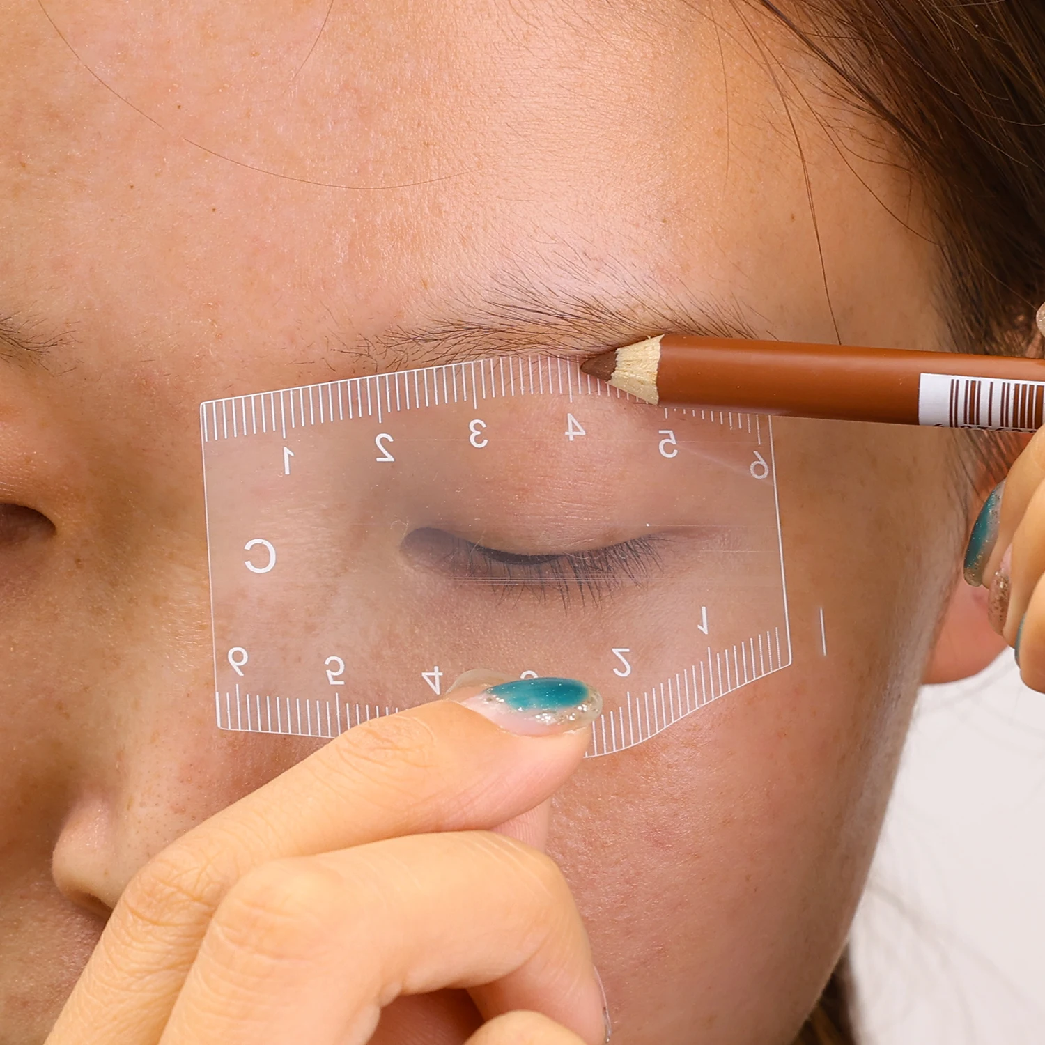 Regla de mapeo de cejas, regla moldeadora de tatuaje de cejas, diseño de dibujo rápido, herramientas fáciles de cejas, plantillas permanentes de Microblading, 5 uds.