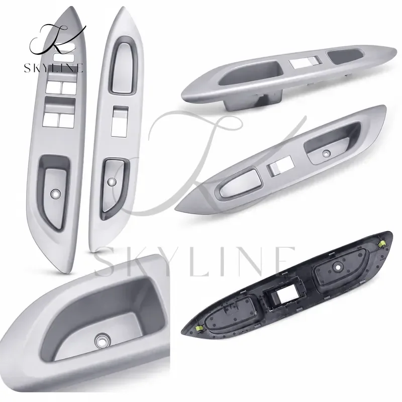 1 Pair Front Master Power Window Switch Panel Bezel Trim Left And Right Fit For Toyota Yaris 2007-2010 LHD