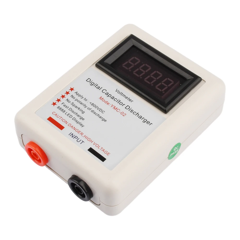 Imagem -04 - Testador de Tensão Capacitor Digital Descarregador Rápido Ferramenta de Descarga de Alta Tensão Exibição de Reparo Eletrônico Proteção de Sinal 800v