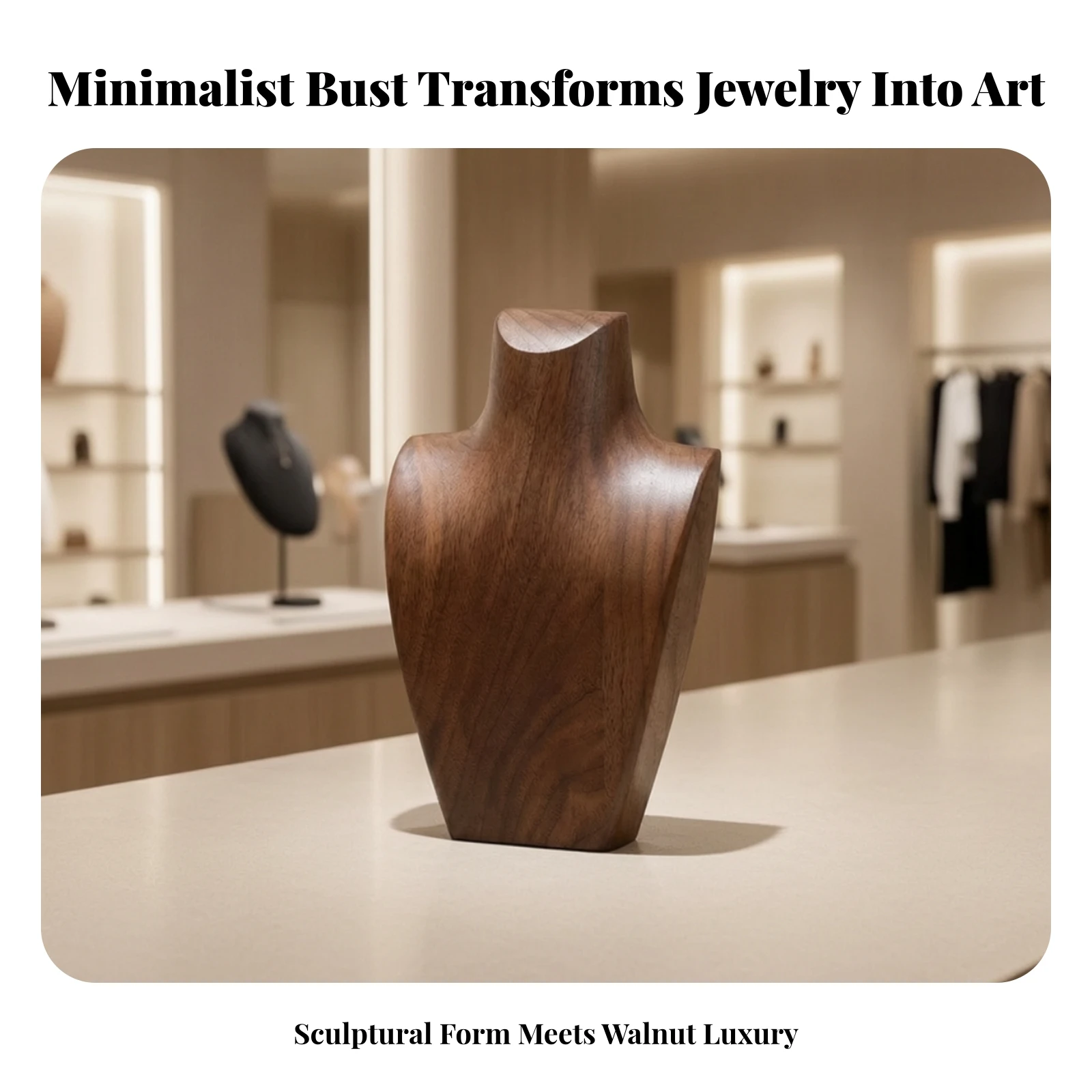 Necklace Display Stand Elegant Necklace Bust Jewelry Display Bust Sturdy Stable for Jewelers, Retail Shops, Craft Fairs