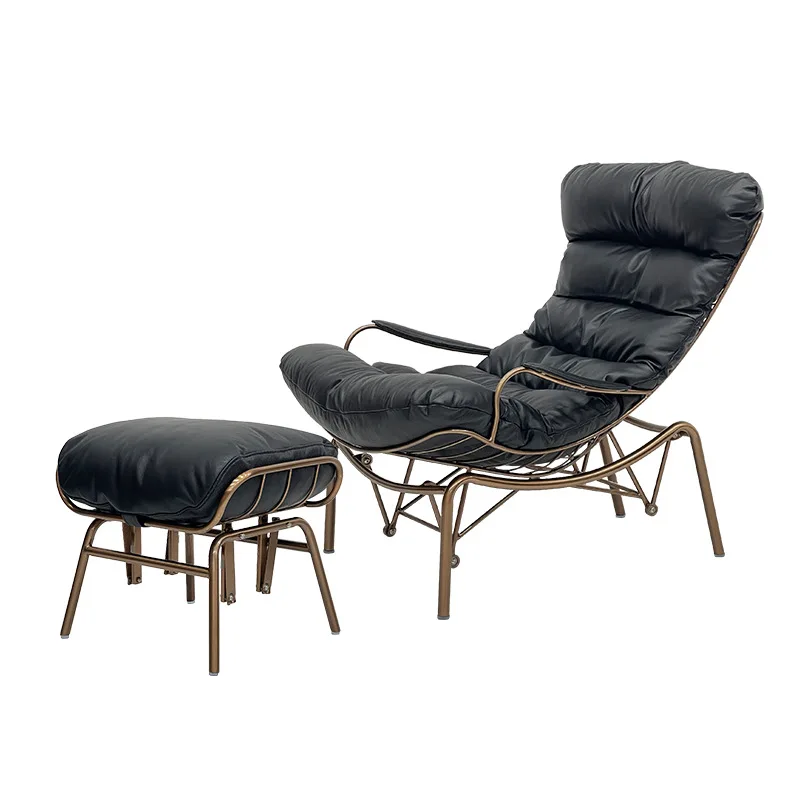 

Single sofa chair Modernliving room bedroom homestay rocking stainless steel frame recliner