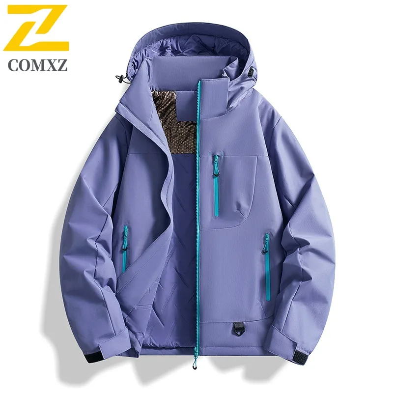 COMXZ 2025 Winter Graphene Lined Couples Jacket Waterproof Windproof Thick Outdoor Sports Warm Tactics Leisure Windbreaker