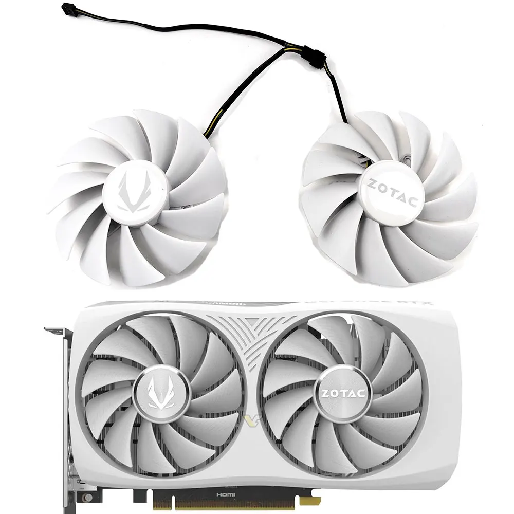 

NEW 88MM GA92S2U CF9015H12S Graphics Card Fan For ZOTAC GeForce RTX4060 8GB TWIN EDGE OC WHITE Graphics Card Replacement Fan