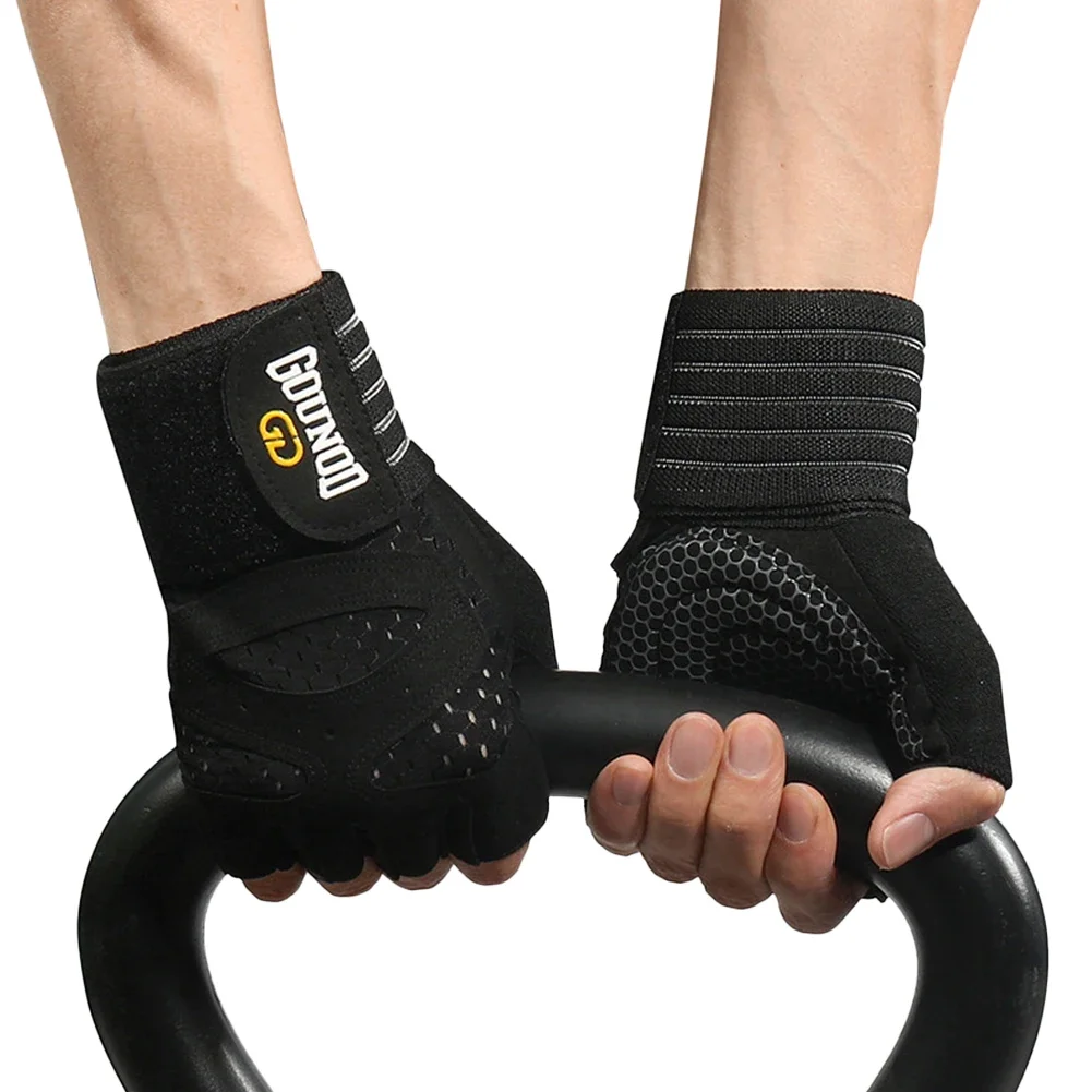 

Перчатки для тяжелой атлетики, поддержка браслета, дышащие противоскользящие спортивные перчатки для спортзала, бодибилдинг, пауэрлифтинг, фитнес-тренировки