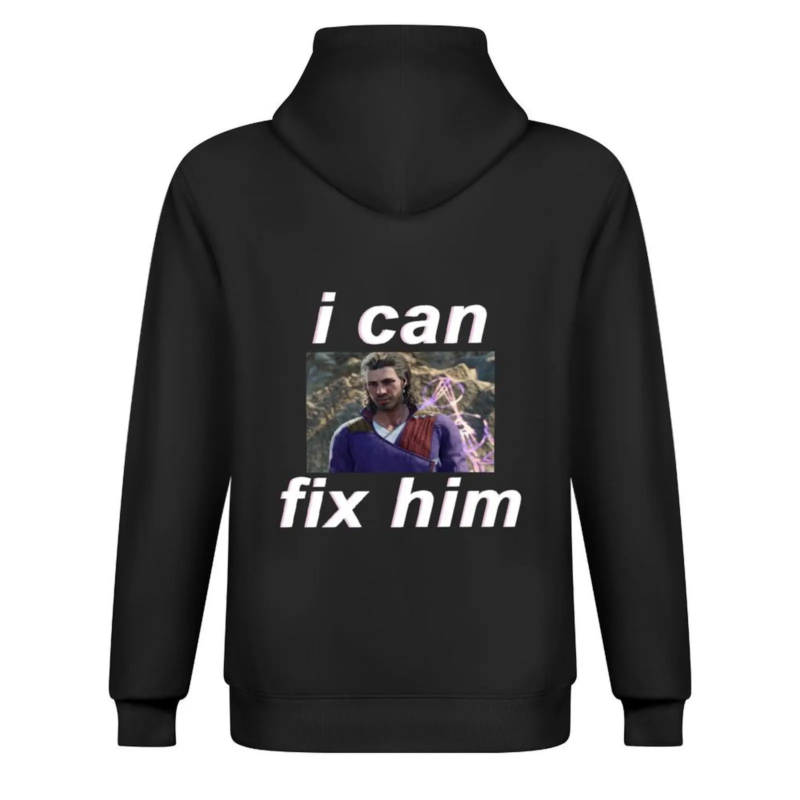 (FOR DARK BACKGROUND) Gale I can fix him Hoodie korean style clothes men's sweat-shirt men's winter sweater men's hoodies