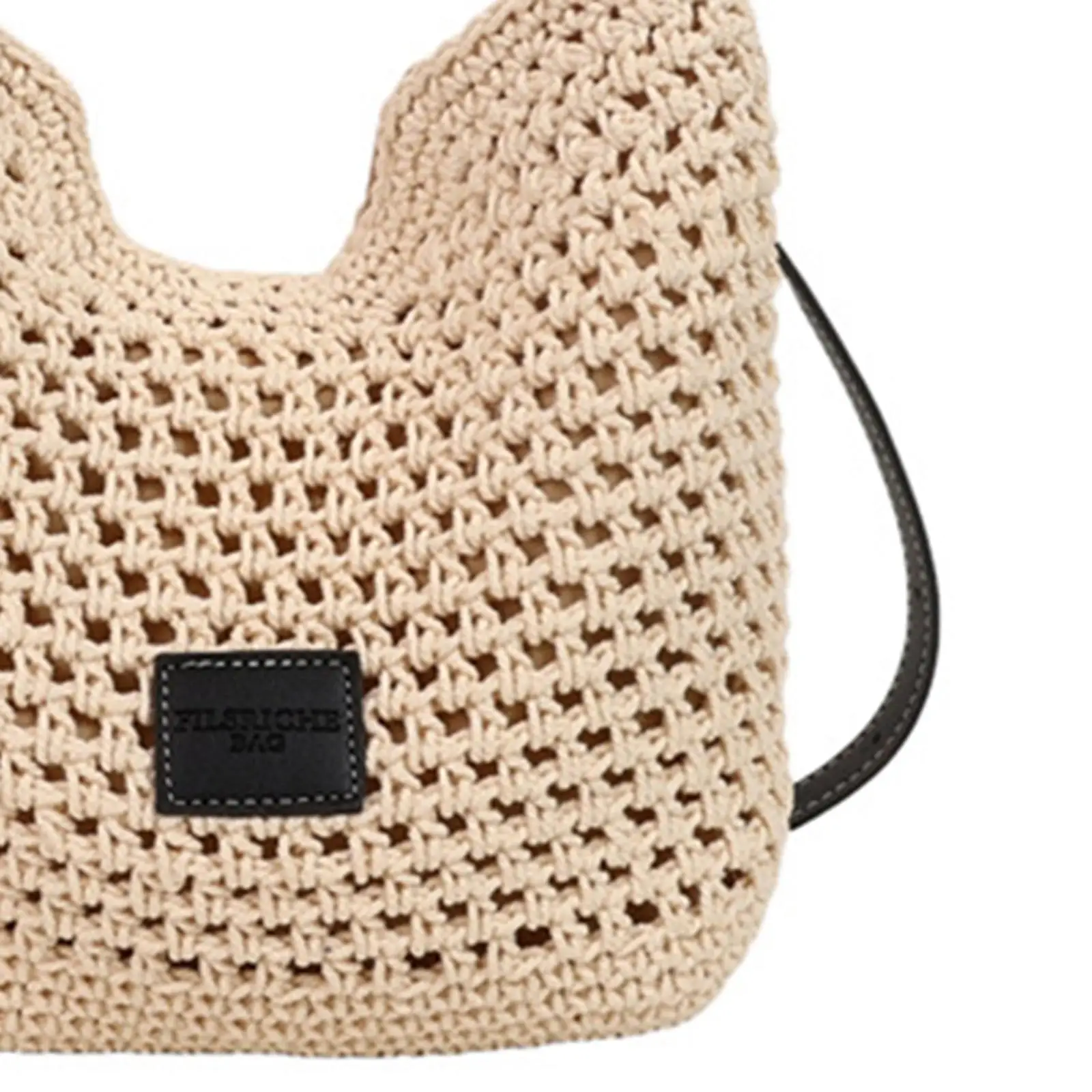 حقيبة شاطئ كروشيه حقيبة كتف كلاسيكية مجوفة للسفر اليومي