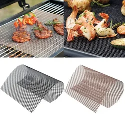 30x40Cm Non-Stick High Temperature Resistant BBQ Grid Pad Barbecue Mesh Reusable Easily Cleaned Cooking Pads Baking Grill Tool
