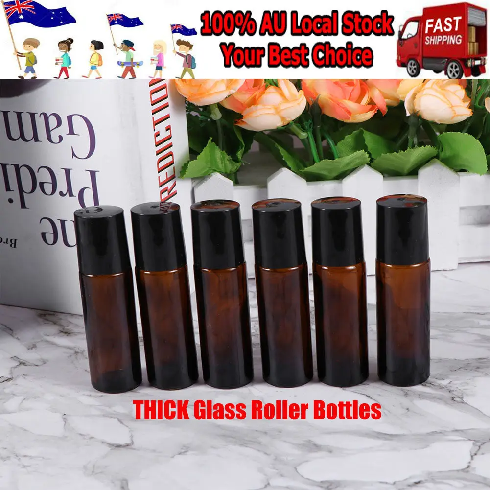 24pcs-glass-roller-bottles-10ml-refillable-amber-perfume-liquid-essential-oil-leak-proof-travel-portable-roll-on