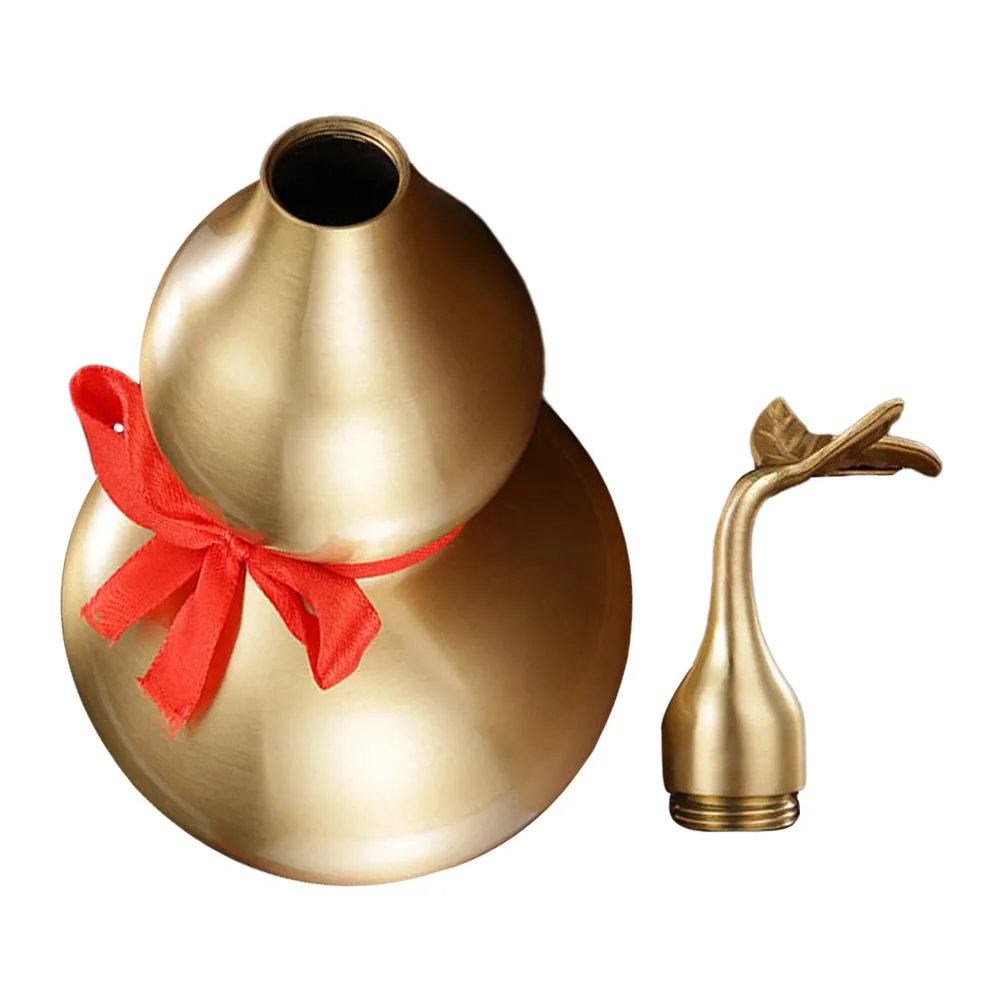 

Brass Gourd Craft Decorative Home Office Adornment Prosperity Symbol Vintage Style Tabletop Ornament Housewarming