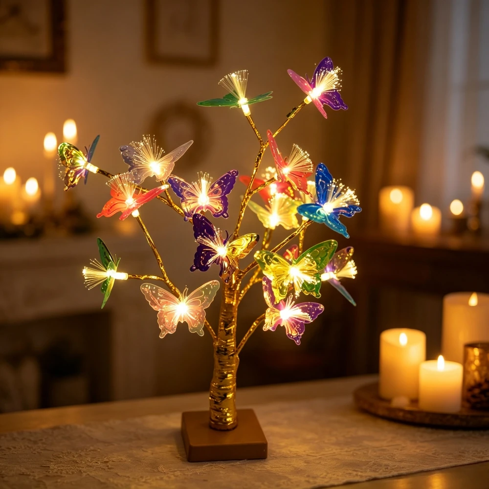 1 Lámpara de Mesa LED de Fibra - Lighting Tree Decor reseña y precio