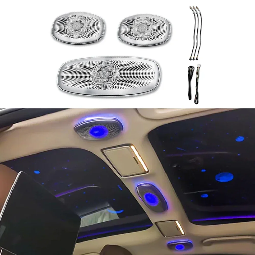 Roof Speakers With Ambient Light Car Ceiling Speakers 64colors LED Ambient Light For Benz S/E/C/GLC-class W222 W213 W205 X253