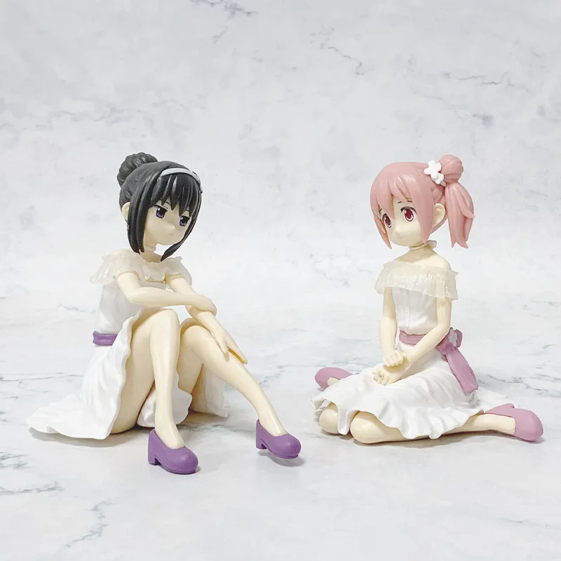10CM Puella Magi Madoka Magica Kaname Madoka Akemi Homura Anime figurines d'action faites à la main étui de bureau décoration ornement cadeau