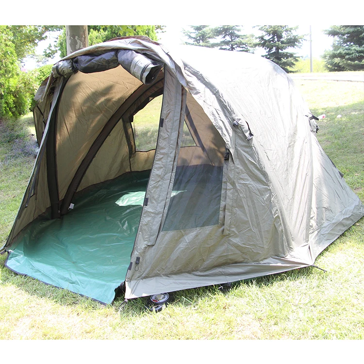 New Promotion Waterproof Overwrap Inflatable 210 PU 4 season 2 person Carp Fishing  Tent