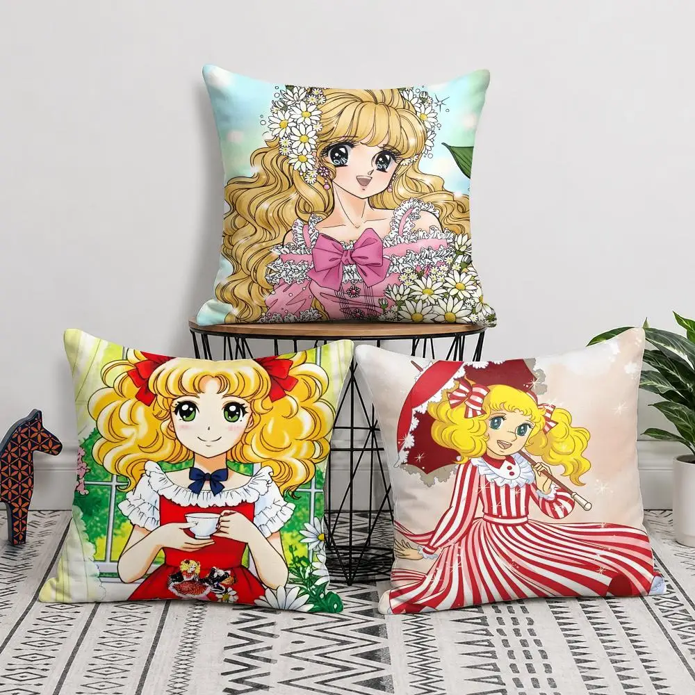 C-Candy C-CandyS CUTE Cushion Cover Silky Short Plush Invisible Zipper Dustproof Sofa Pillow Case For Home Decor