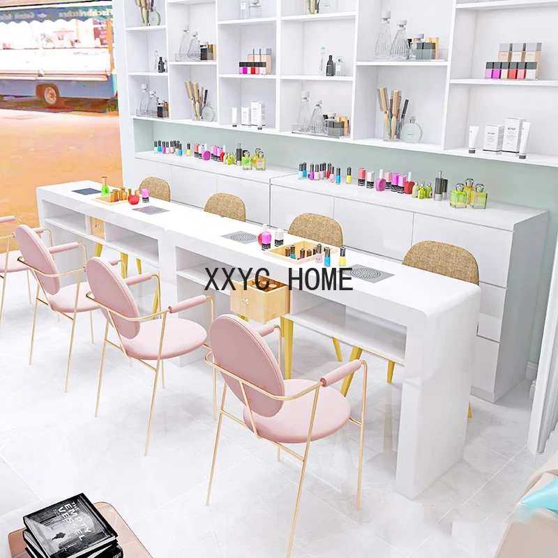 

Modern Luxury Manicure Table Cleaner Simple Aesthetic Manicurist Nail Table Professional Mesa Manicura Furniture LJ50MT