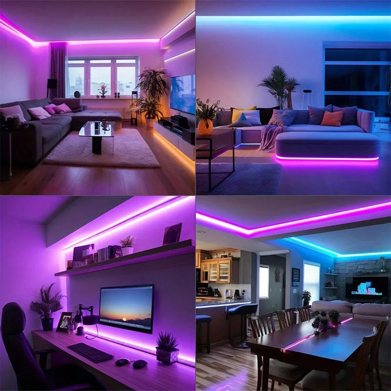 RGB Led Strip Lights 5m 10m 20m 30m Led Room Light with APP Control Flexible Ribbon Luces Led Tape for Room Bedroom Decoration, image 6