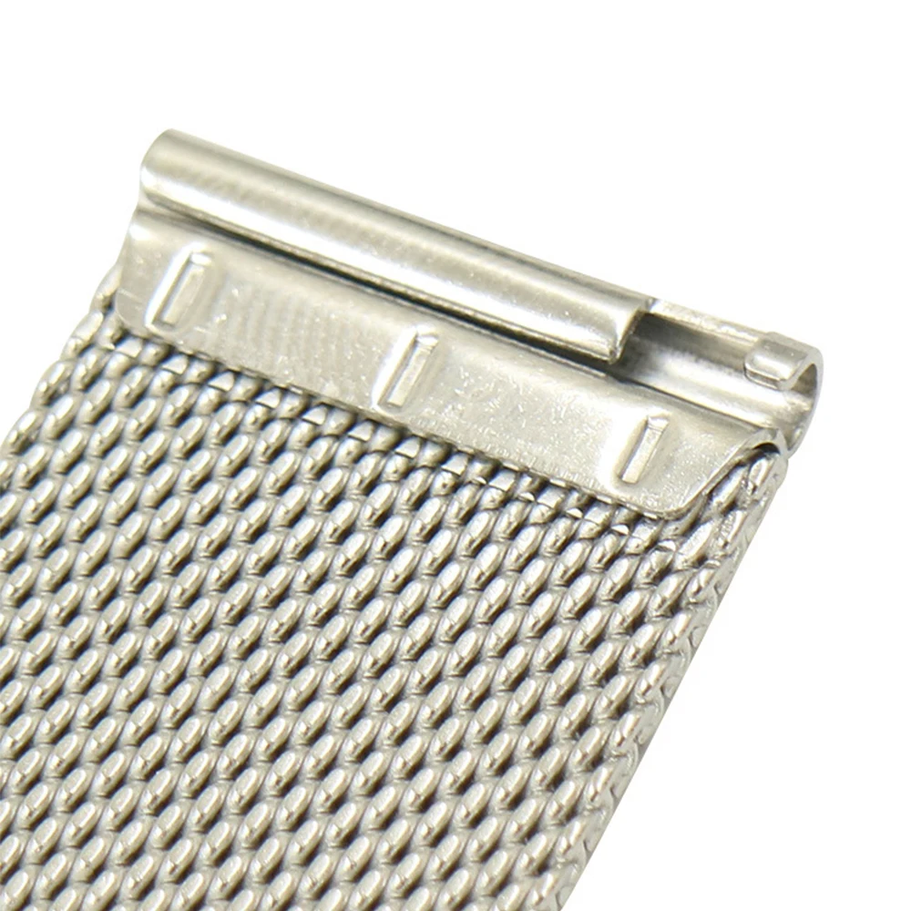 16mm 18mm 20mm 22mm Quick Release High Quality Stainless Steel Mesh Milanese Strap Watchbands Double Press Butterfly Clasp