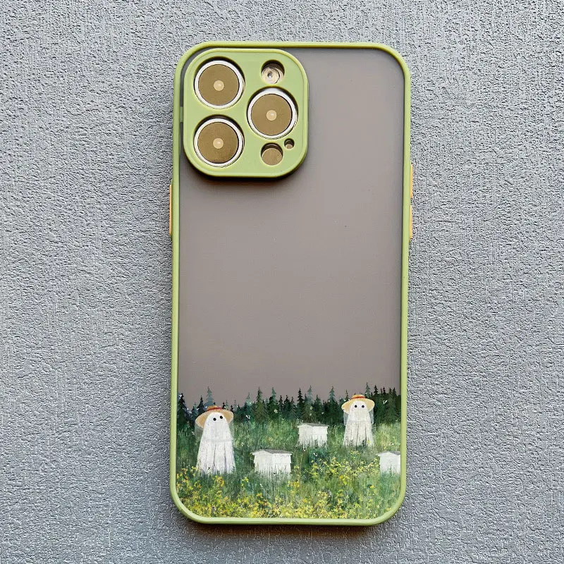 Nette Geist Telefon Fall Für iPhone 17 16 15 14 Pro Max 16 Plus 13 12 11 Pro max Mini XS X XR Stoßfest Zurück Abdeckung Fundas Capa – Detail 8