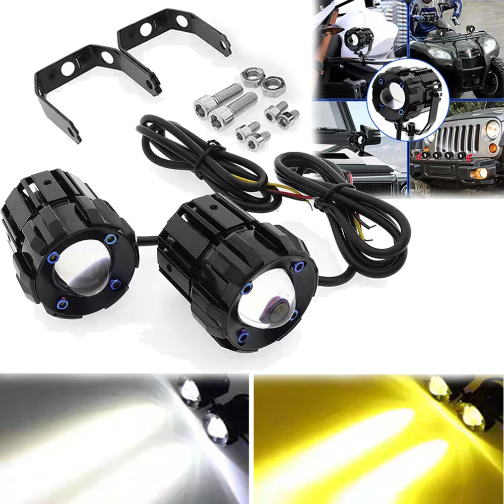 

1 pair 60W Led Work Light 6000K 3500K White Yellow Driving Fog Lamp Spotlight OffRoad 12V 24V for Car SUV ATV Truck 4x4 UAZ Boat