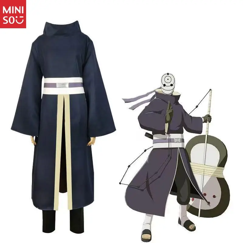 

Anime Naruto Uchiba with Tu Xiao Organization Ah Fei Clothes Cos Clothes White Mask Mysterious Man Props