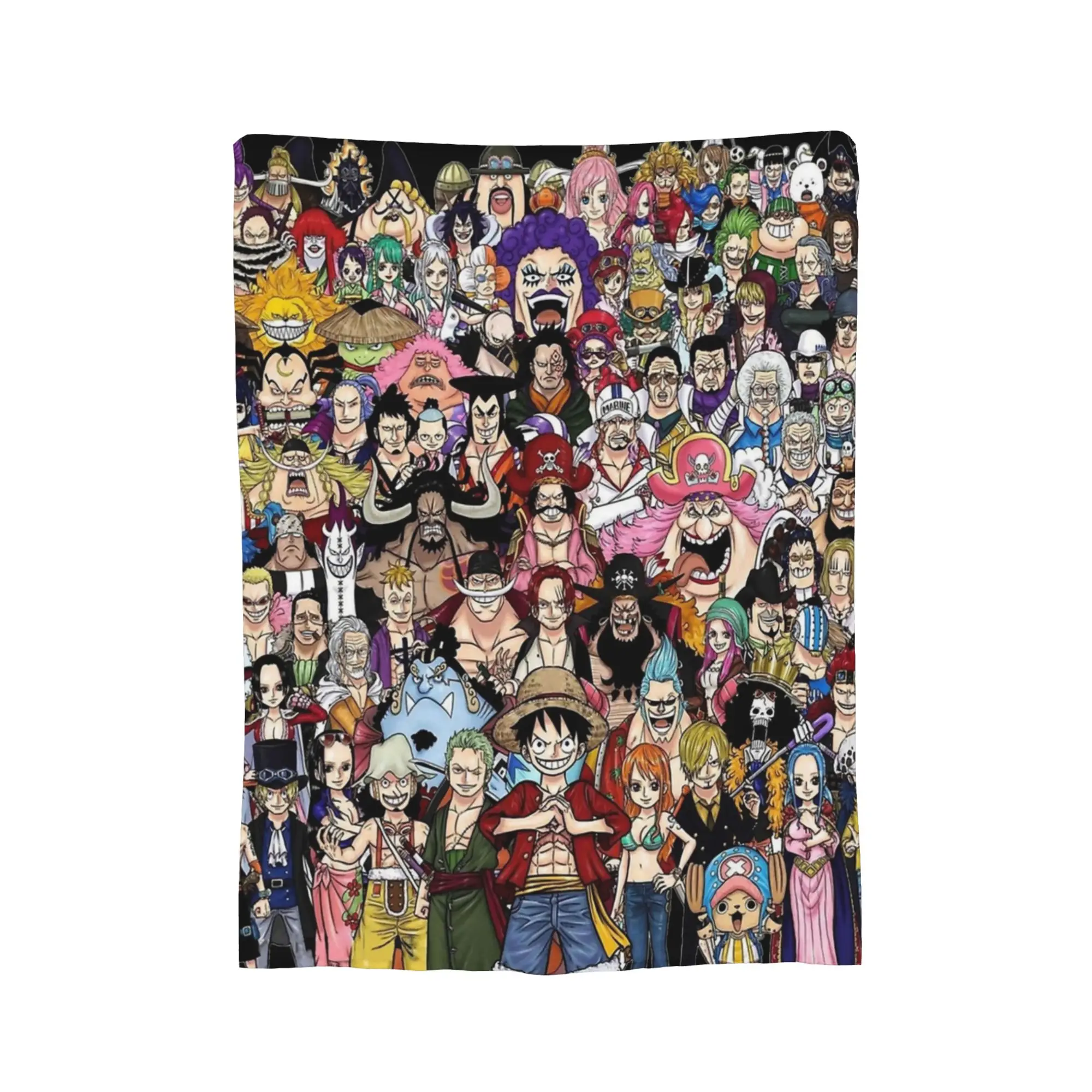 Anime Blankets Monkey D Luffy Flannel Funny Warm Throw Blankets for Bedding Lounge Autumn/Winter
