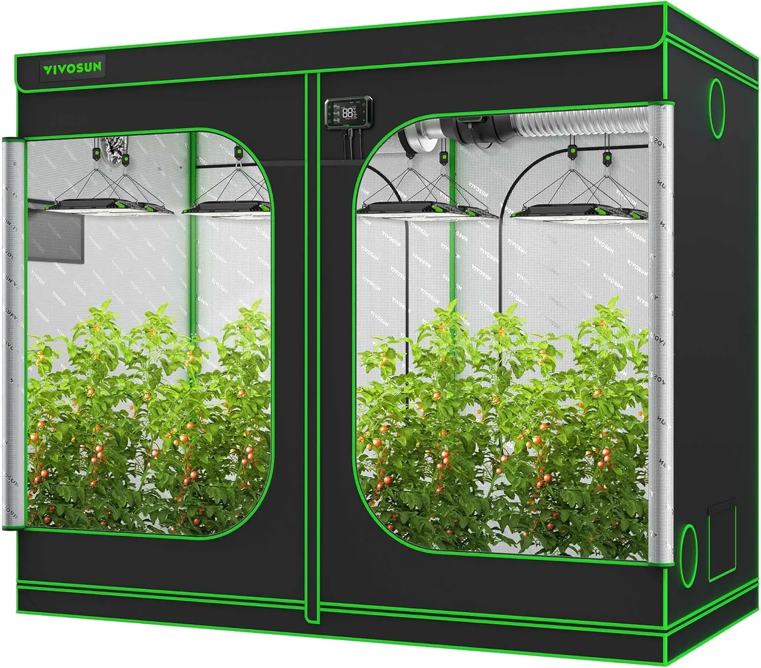 

4x8 Grow Tent 96"x48"x80" High Reflective Mylar with Observation Window and Floor Tray for Hydroponics Indoor Plant