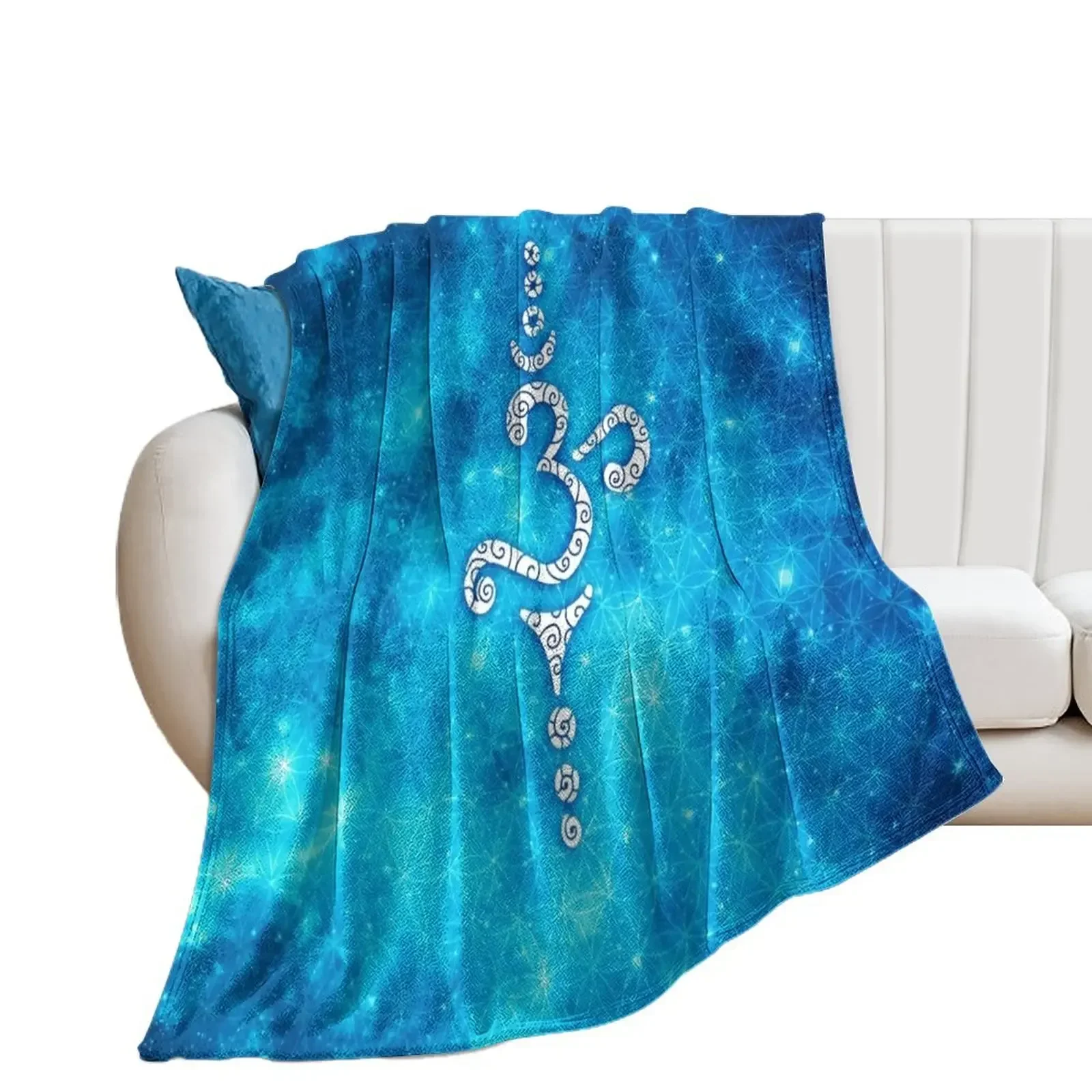 OM Mantra, Sound of the Universe, Flower of Life Throw Blanket Luxury Thicken Baby Loose Retros Blankets