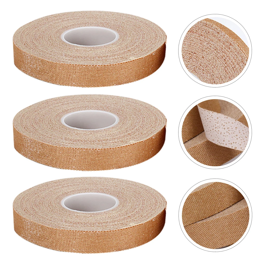 

3 Pcs Tape Guzheng Nail Adhesive for Chinese Ukulele Brown Elastic Fabric Child
