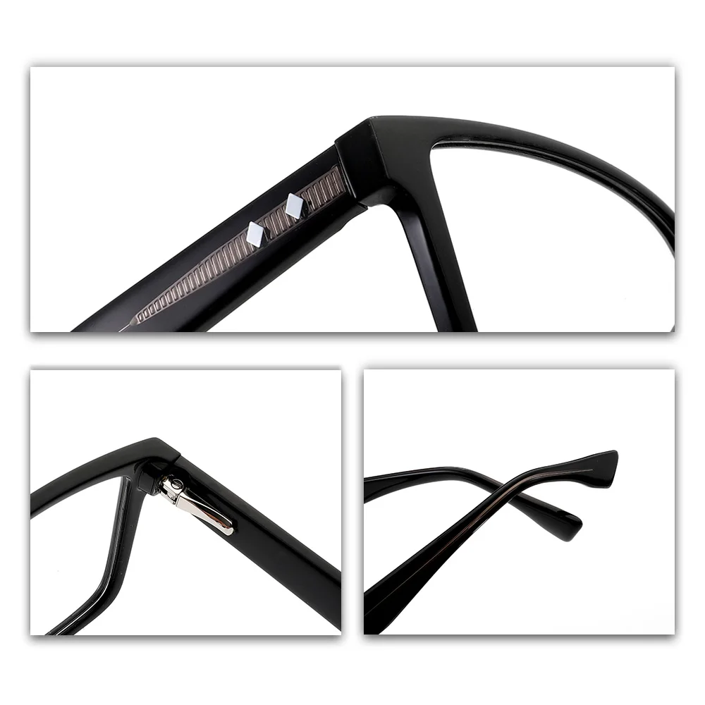 컴퓨터 독서 안경 프레임 남성용 여성용 아세테이트 안티 블루 라이트 렌즈 가볍고 편안한 착용감