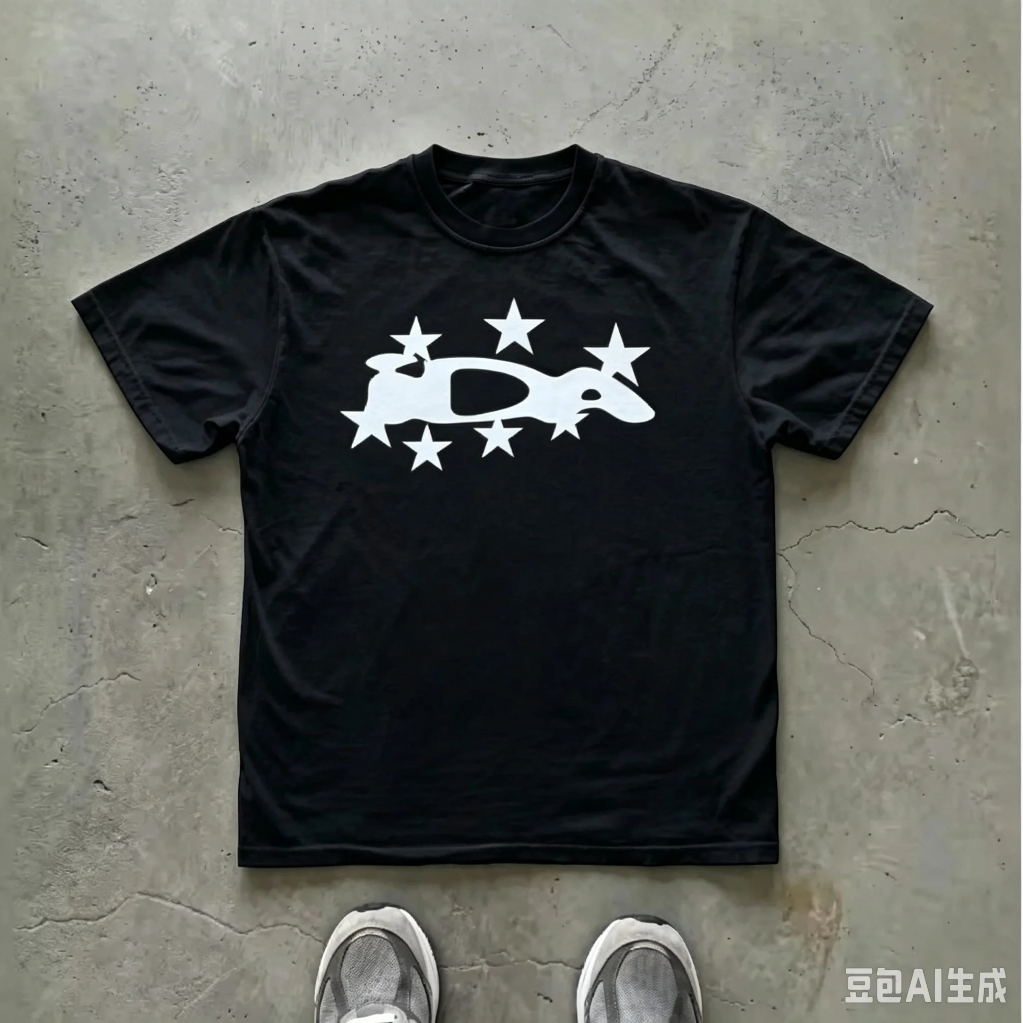 American Vintage Trendy Brand Fun Printing Short-sleeved 2026 Summer New Cotton Loose Men and Women Couple Vintage T Shirt