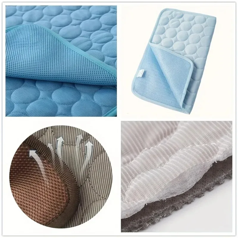 New Pet cooling pad Summer Cat and dog sofa Pad Soft Ice Silk Cold Feel Nest pad Summer dog cooling pad Dog bed image 6