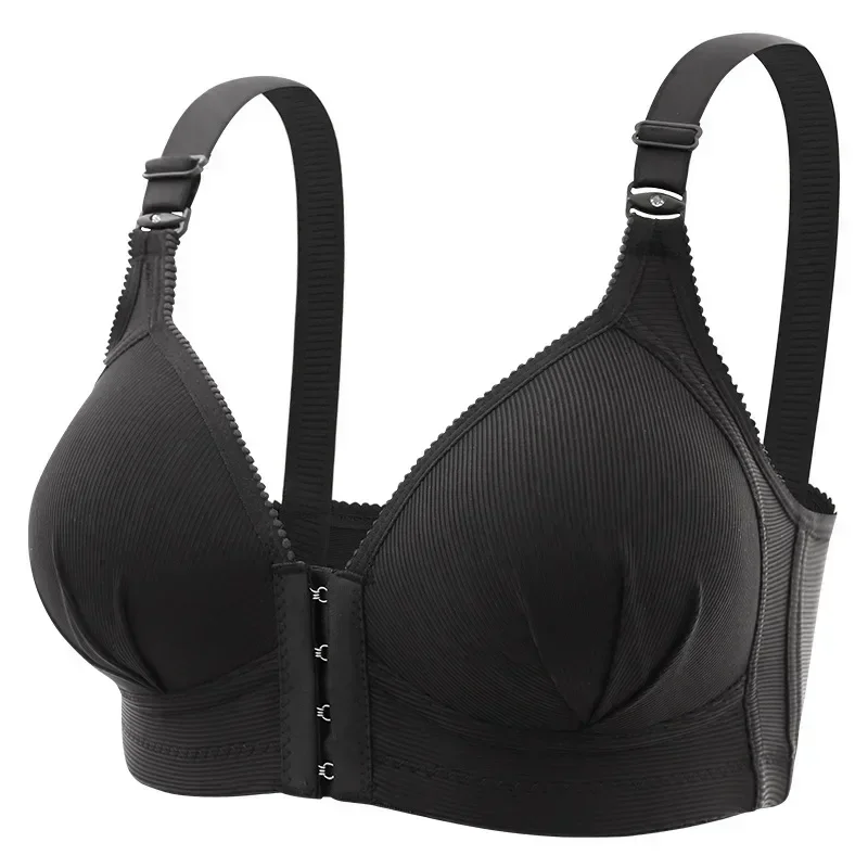 New Large Size Front Buckle Sexy Push up WOMEN'S Bra Adjustable Thin Cup Breathable Comfortable Middle-aged Mom Ladies Underwear
