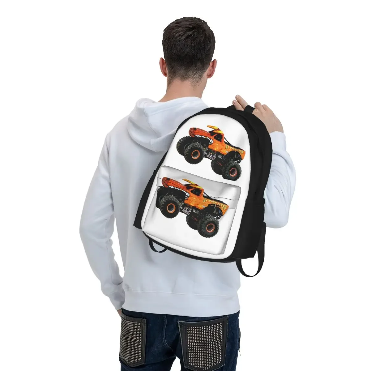 El Toro Loco Monster Truck mochilas para niños y niñas, mochila escolar de dibujos animados para estudiantes, mochila de viaje, bolso de hombro