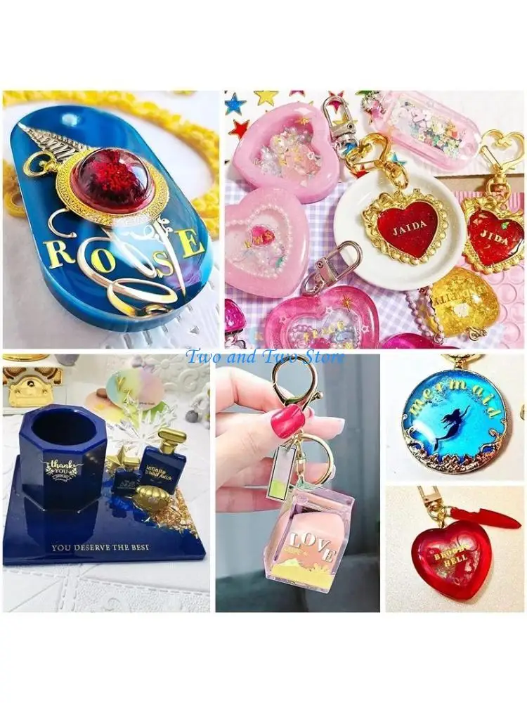 

HX6F 6 Sheets Letter Art Stickers Decals Of Small Letter Stickers Waterproof Letter Resin Stickers