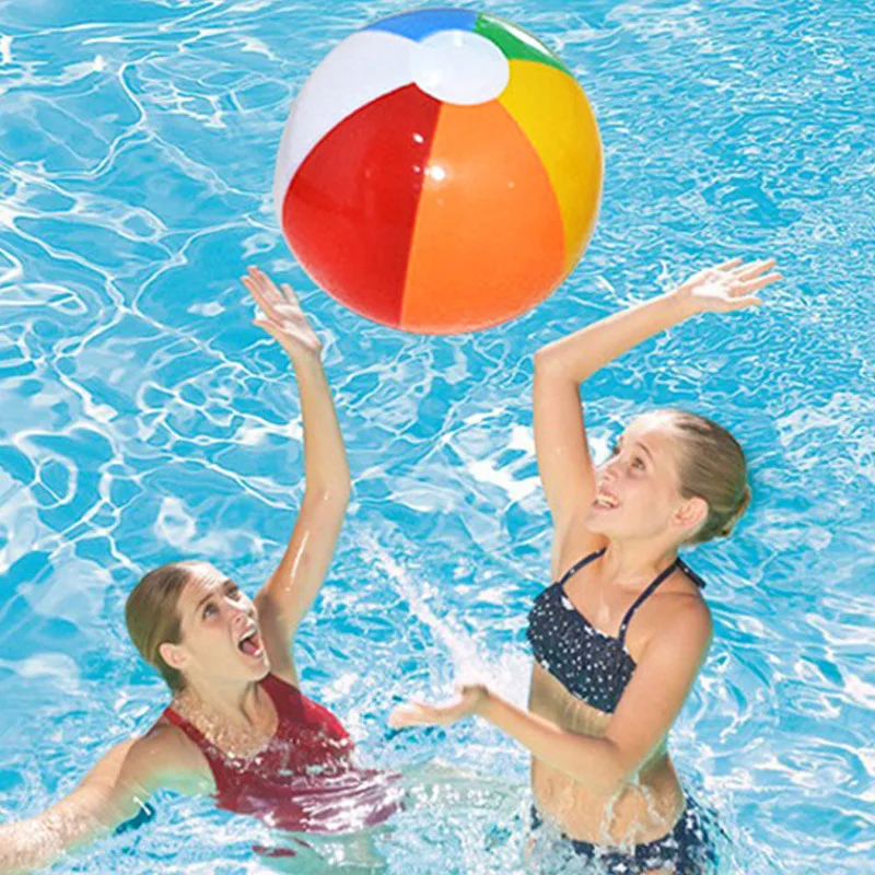 1pc 40cm Inflatable Beach Volleyball Durable Not Easily Broken Bouncy Ball Seaside Outdoor Activities Children Camp Pool Party C