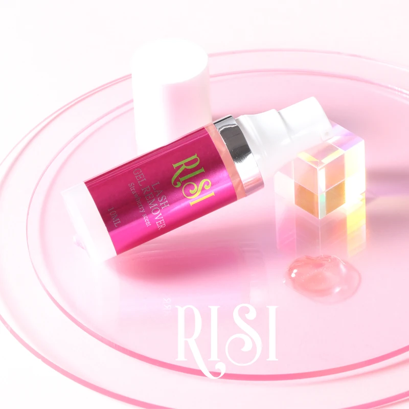 Free RISI Professional Eyelash Gel Remover Lash Glue Strawberry Zero Stimulation Quick Removing Cream Eyelash Extension Remover