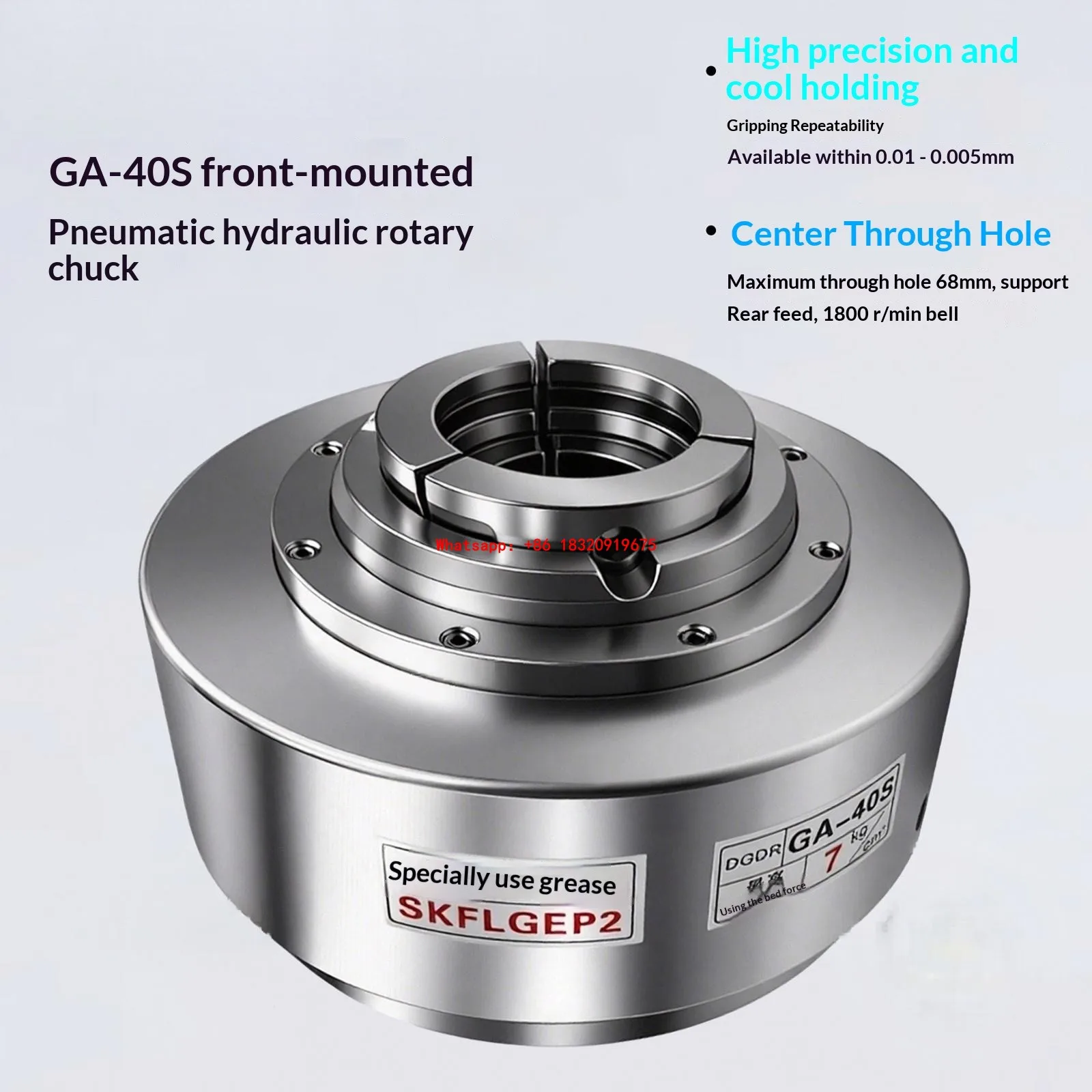 Cyclmotion CNC GA40S Front-Mounted Pneumatic Chuck – Hydraulic/Pneumatic Clamping Fixture for Automation