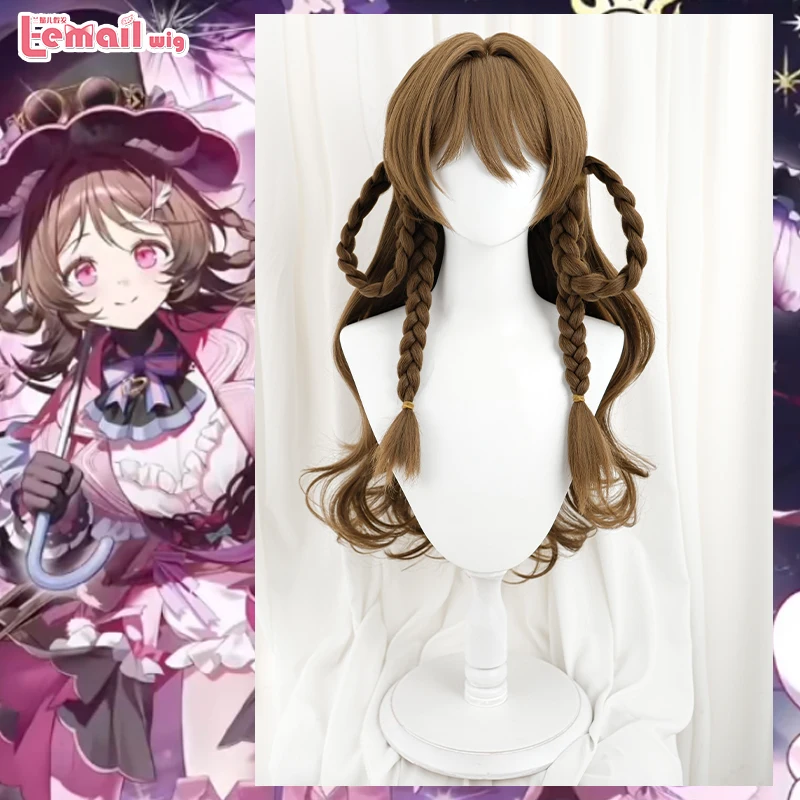 

Парик L-email, синтетические волосы, игра Eyjafjalla-пушистая маленькая ведьма, парик для косплея, длинные коричневые женские парики 70 см, термостойкие волосы