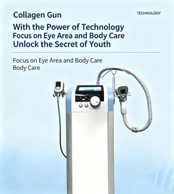 4th Generation 360° Collagen Gun Beauty Analysis Device, Facial Lifting Machine, Body Tightening & Contouring Equipment for Prof