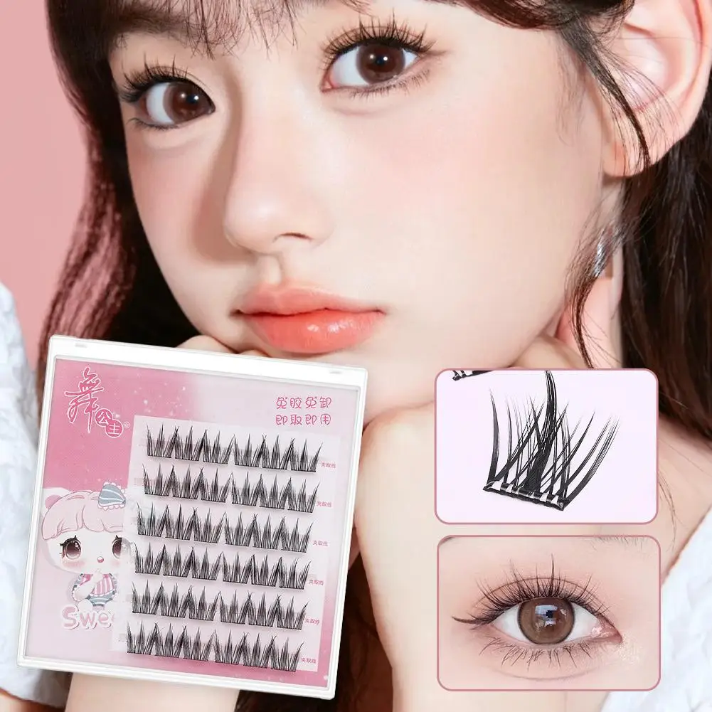 DIY kleberfreie falsche Wimpern natürliche flauschige individuelle segmentierte gefälschte Cluster langlebige koreanische Make-up-Schönheitswerkzeuge