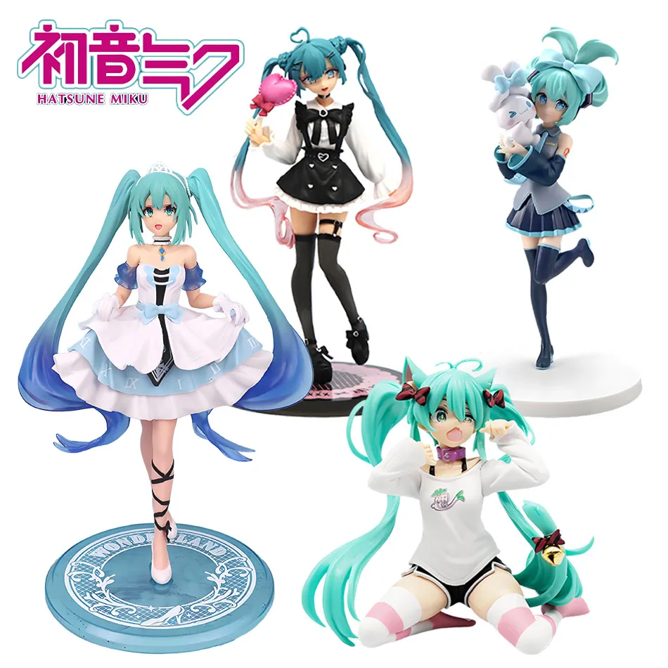 21 cm Sexy Mädchen Hatsune Miku Anime Figur Mode Subclture Miku Action Figure Weihnachten Geschenk PVC Sammlung Modell Puppe Spielzeug