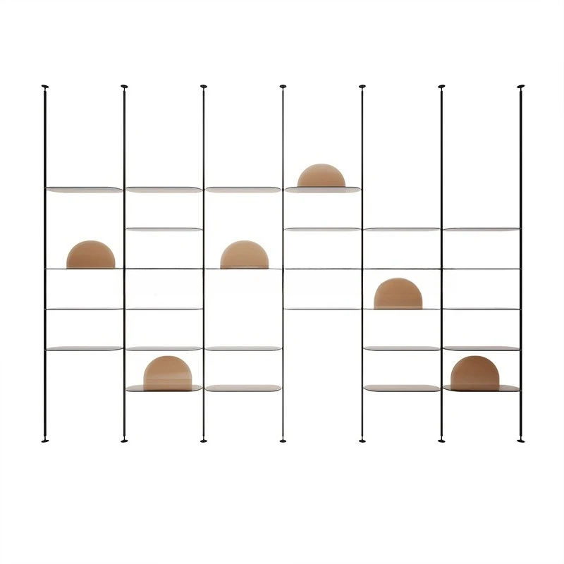 

Artistic partition shelf, medieval glass bookshelf, through top