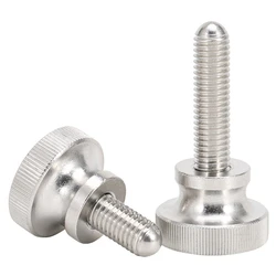 M2 M2.5 M3~M10 GB834 304 Stainless Steel Thumb Knurled Step Hand Tighten Adjust Screw for Curtain Wall Glass