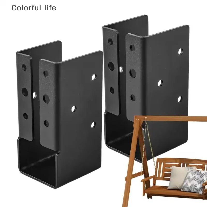 

Rugged 2x4 Joist Hanger Connectors - Set of 2 Brackets for Deck Railing & Pergola Handrail Support.