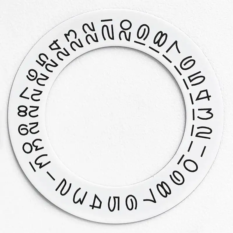 Watch Parts Vintage RLX Font White Date Wheel Calendar Disc