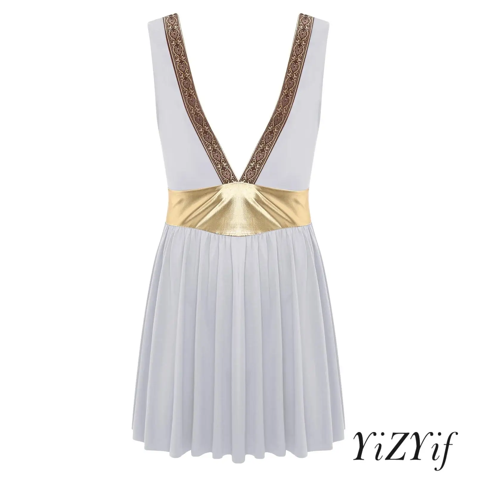 

Spartan Warrior Costume for Men Greek Gladiator Halloween Role Play Outfit Adult Metallic Armor Robe Fancy Dress Party Cosplay