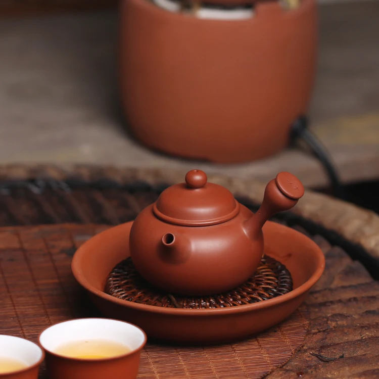 

|hand-held pot Zhang Lin Hao pure hand-made Furong side sealed the raw ore Zhu Ni easy to raise small Kung Fu teapot