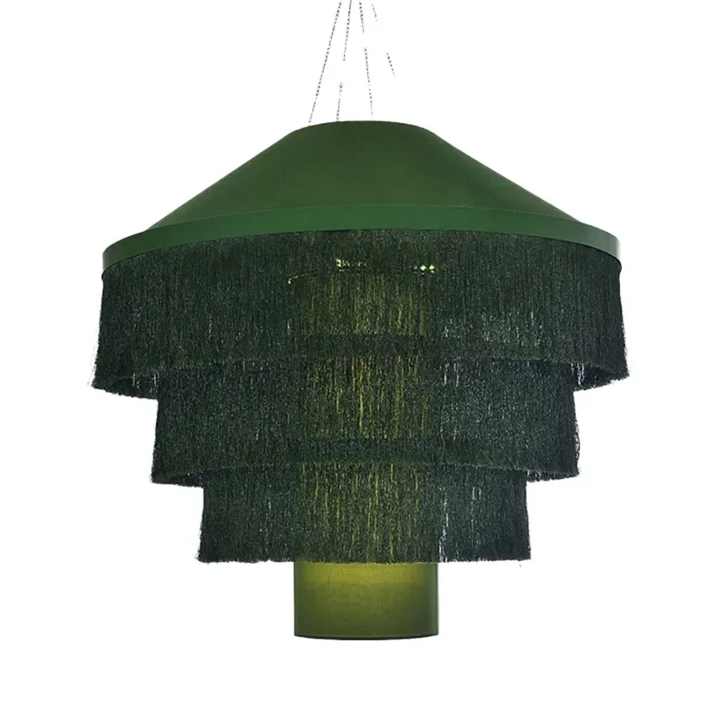 Modern French Luxury Fringed Chandelier for Villa Duplex Living Room Hotel Restaurant Engineering Lighting Fixture