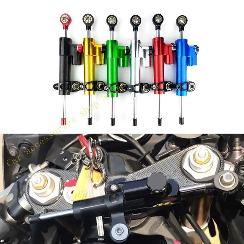 

T21E Steering Damper Motorcycle Universal Retrofits Adjustable Stabilizer Aluminum Motocross Steering Damper Accessories